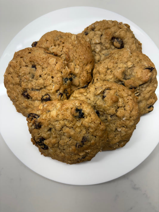 Brown Butter Oatmeal Raisin Sourdough Cookies