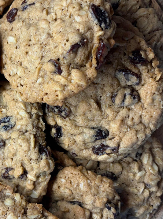 Brown Butter Oatmeal Raisin Sourdough Cookies